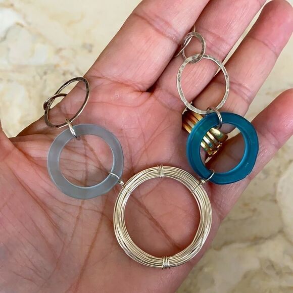 925 Sterling Silver & Glass Handcrafted Necklace - Picture 6 of 6